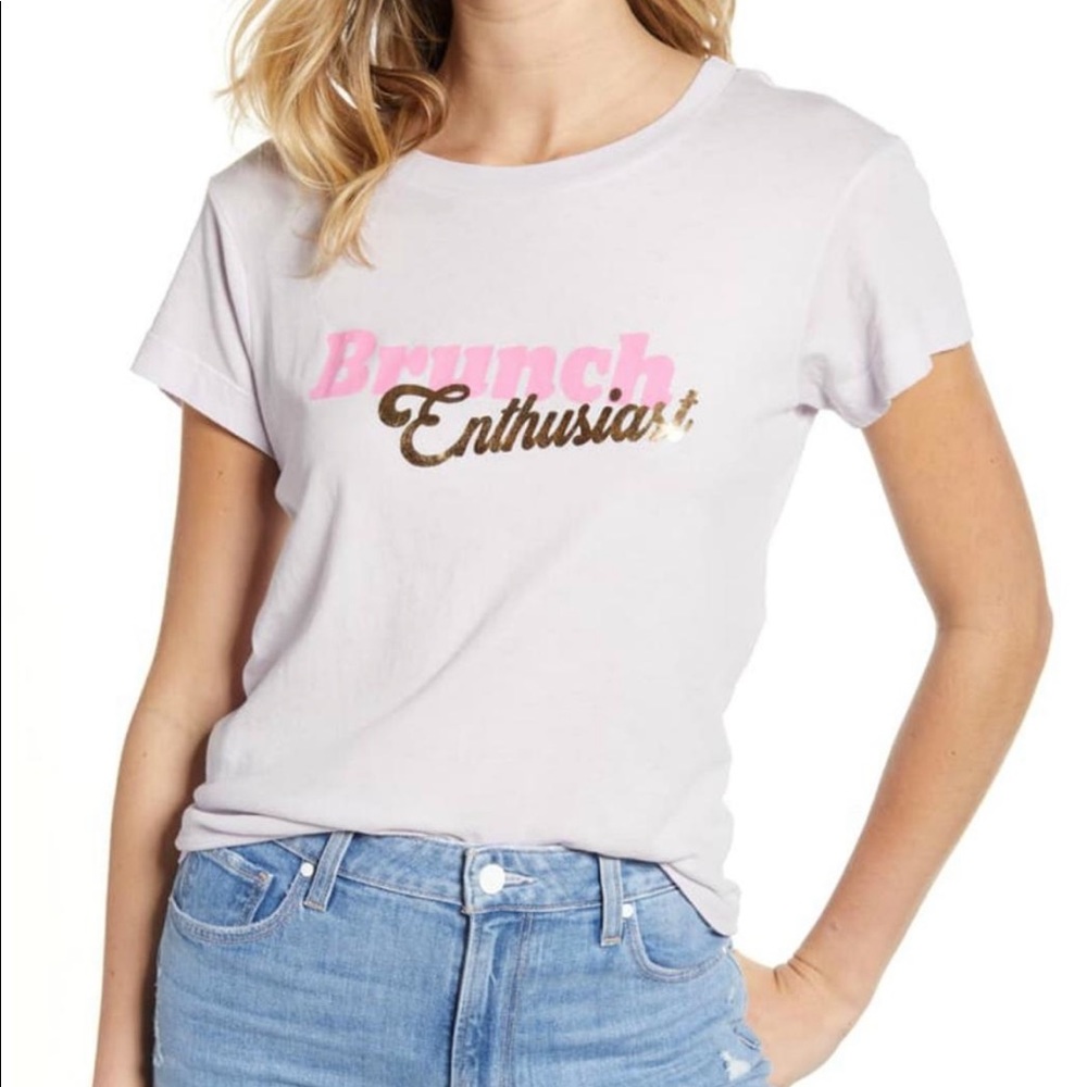 Wildfox Brunch Enthusiast No9 Tee MEDIUM NWT
